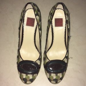 Oscar de la Renta Green Pumps